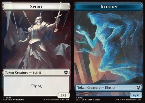 Spirit Token (W 1/1) // Illusion Token (U */*)