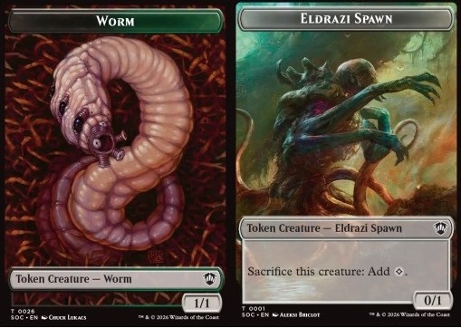 Worm Token (BG 1/1) // Eldrazi Spawn Token (C 0/1)