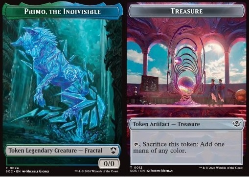 Primo, the Indivisible Token (GU 0/0) // Treasure Token