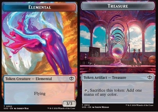 Elemental Token (UR 3/3) // Treasure Token (V.1)