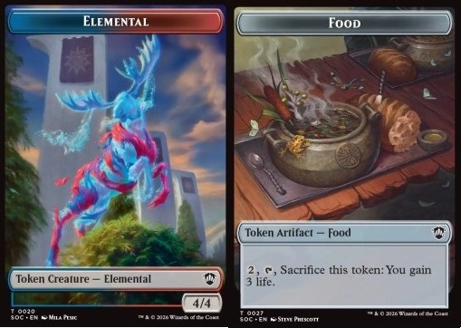 Elemental Token (UR 4/4) // Food Token FOIL