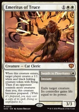 Emeritus of Truce // Swords to Plowshares