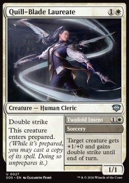 Quill-Blade Laureate //Twofold Intent
