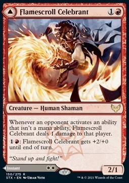 Flamescroll Celebrant // Revel in Silence