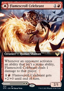 Flamescroll Celebrant // Revel in Silence