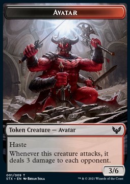Avatar Token (Black and Red 3/6)