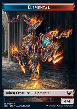 Elemental Token (Blue and Red 4/4)