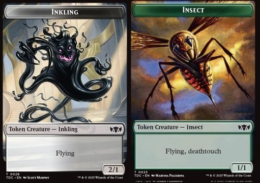 Inkling Token (WB 2/1) // Insect Token (G 1/1 Flying, Deathtouch)
