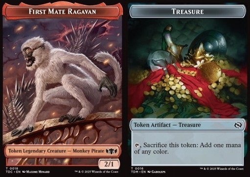 First Mate Ragavan Token (R 2/1) // Treasure Token