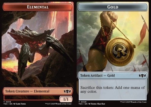 Elemental Token (R 1/1) // Gold Token