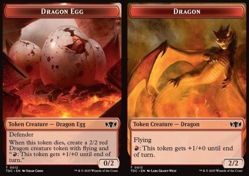 Dragon Egg Token (R 0/2) // Dragon Token (R 2/2)