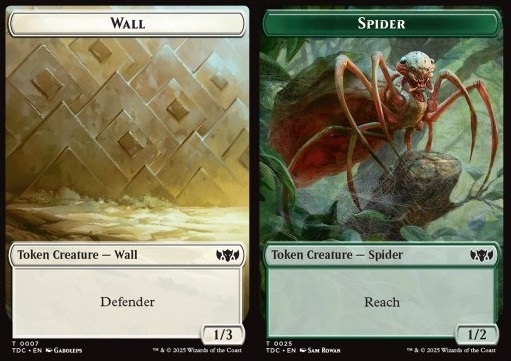 Wall Token (W 1/3) // Spider Token (G 1/2)