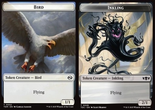 Bird Token (W 1/1) // Inkling Token (WB 2/1)