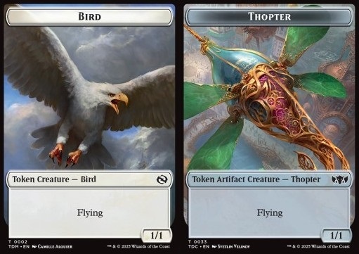 Bird Token (W 1/1) // Thopter Token (A 1/1)