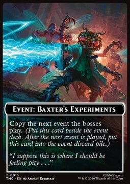 Event: Baxter's Experiments
