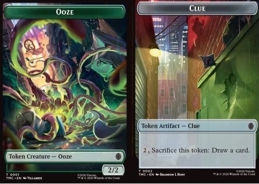 Ooze Token (G 2/2) // Clue Token