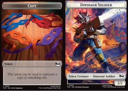 Copy Token // Dinosaur Soldier Token (W 2/2)