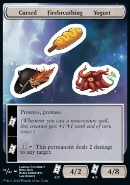 Cursed Firebreathing Yogurt Sticker
