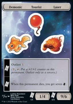 Demonic Tourist Laser Sticker