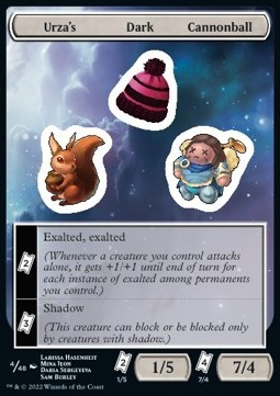 Urza's Dark Cannonball Sticker