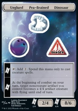 Unglued Pea-Brained Dinosaur Sticker