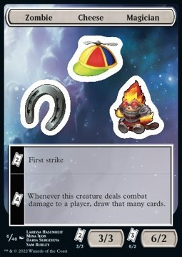 Zombie Cheese Magician Sticker