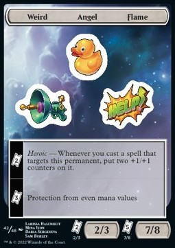 Weird Angel Flame Sticker