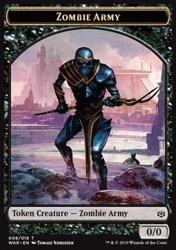 Zombie Army Token (Black 0/0) version 1