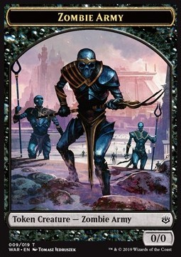 Zombie Army Token (Black 0/0) version 2