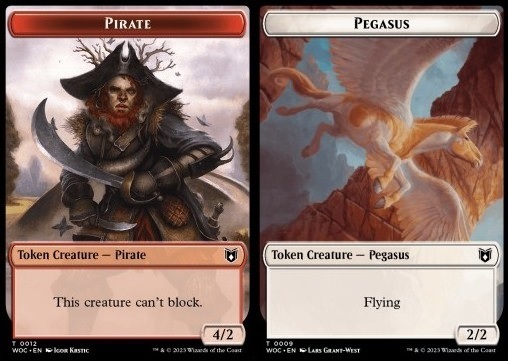 Pirate Token (R 4/2) // Pegasus Token (W 2/2)