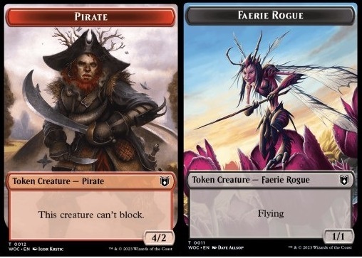 Pirate Token (R 4/2) // Faerie Rogue Token (B 1/1)