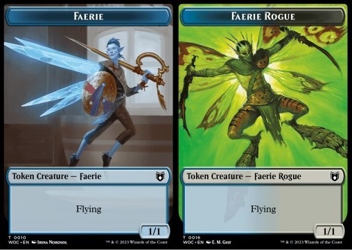 Faerie Token (U 1/1) // Faerie Rogue Token (UB 1/1)