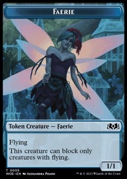 Faerie Token (Blue 1/1 Blocks only flying creatures)