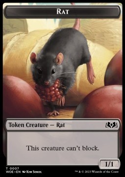 Rat Token (Black 1/1 Can't Block)